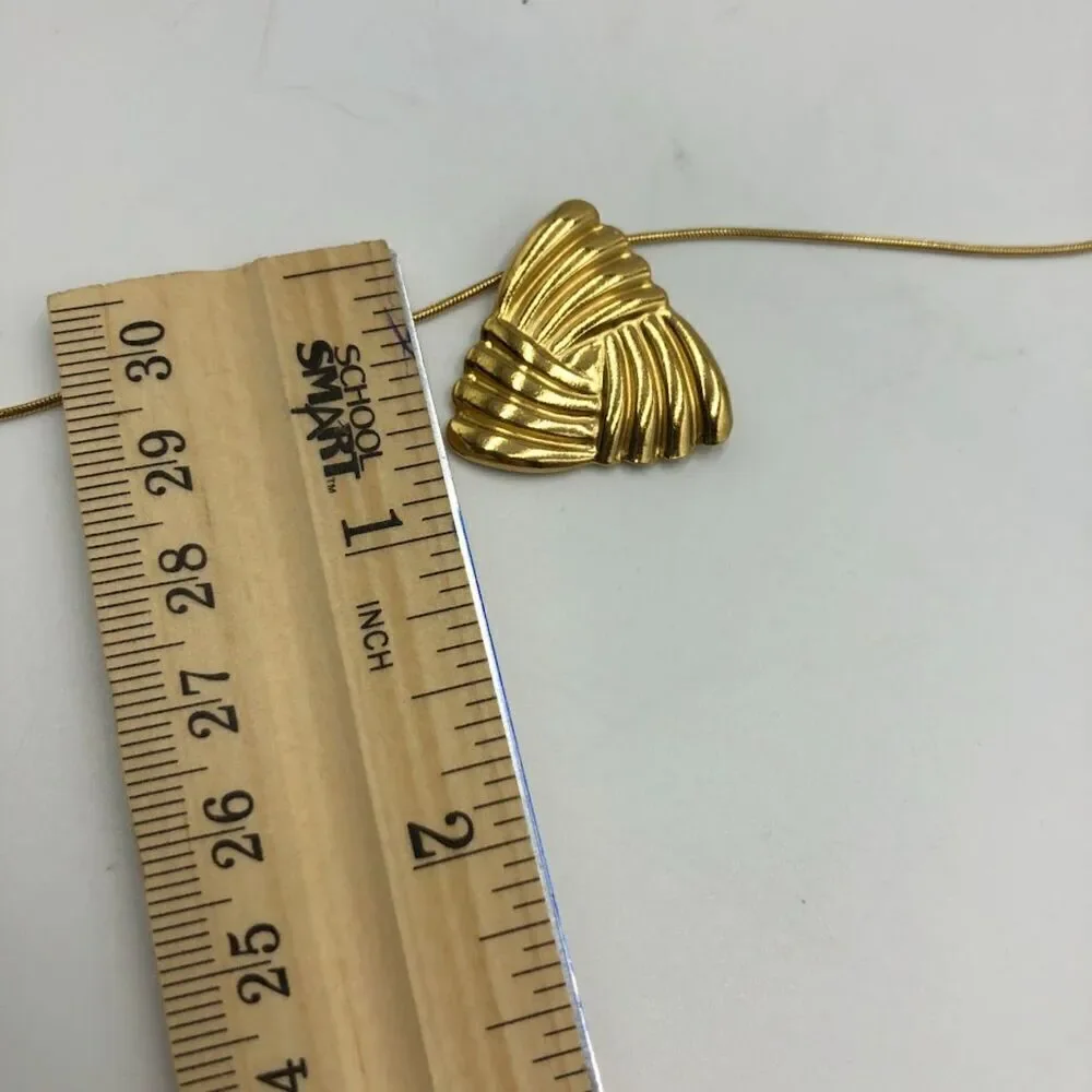 18K Gold Plated Women's Modern Texture Abstract Art Necklace Hypoallergenic